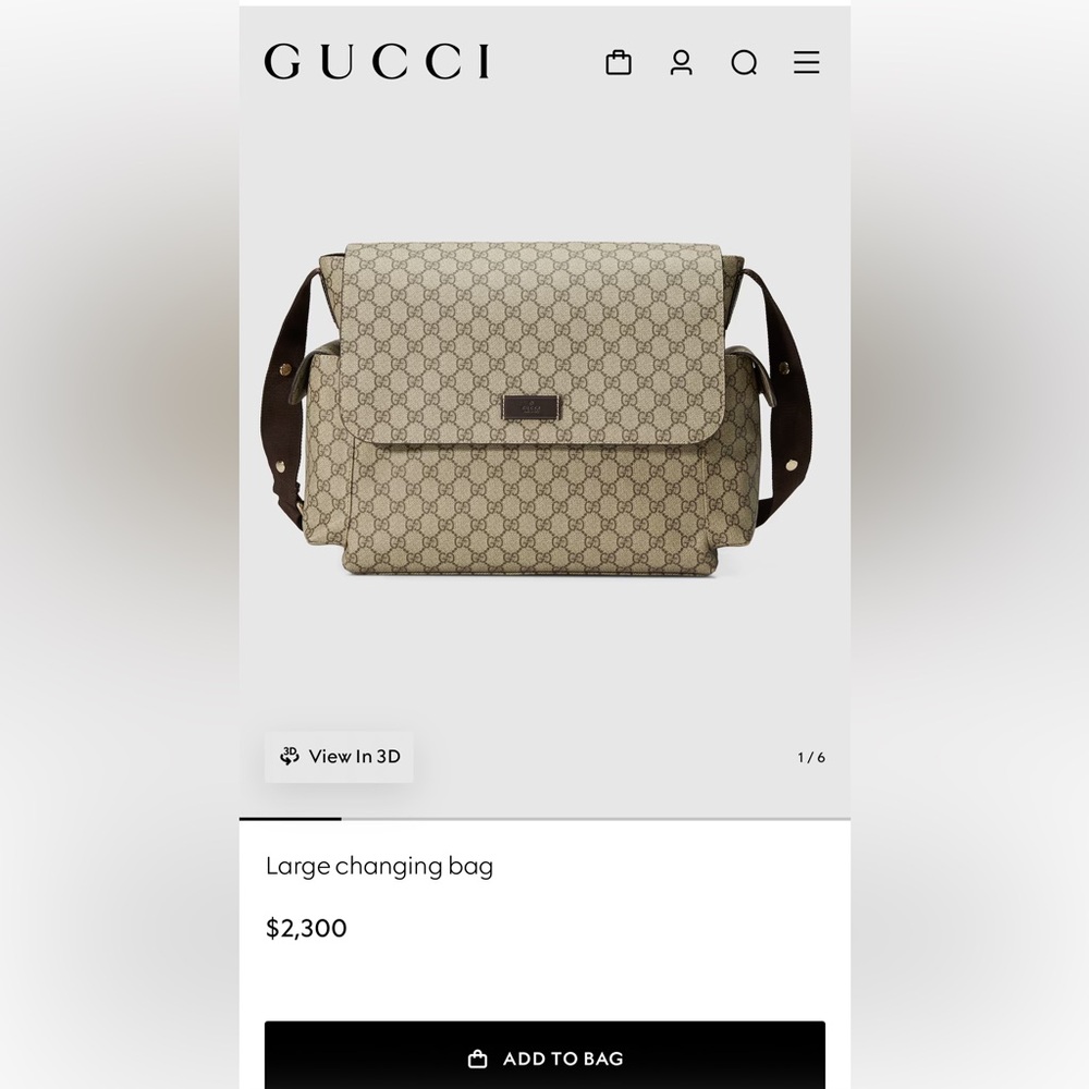 GUCCI

Large changing bag Diaper